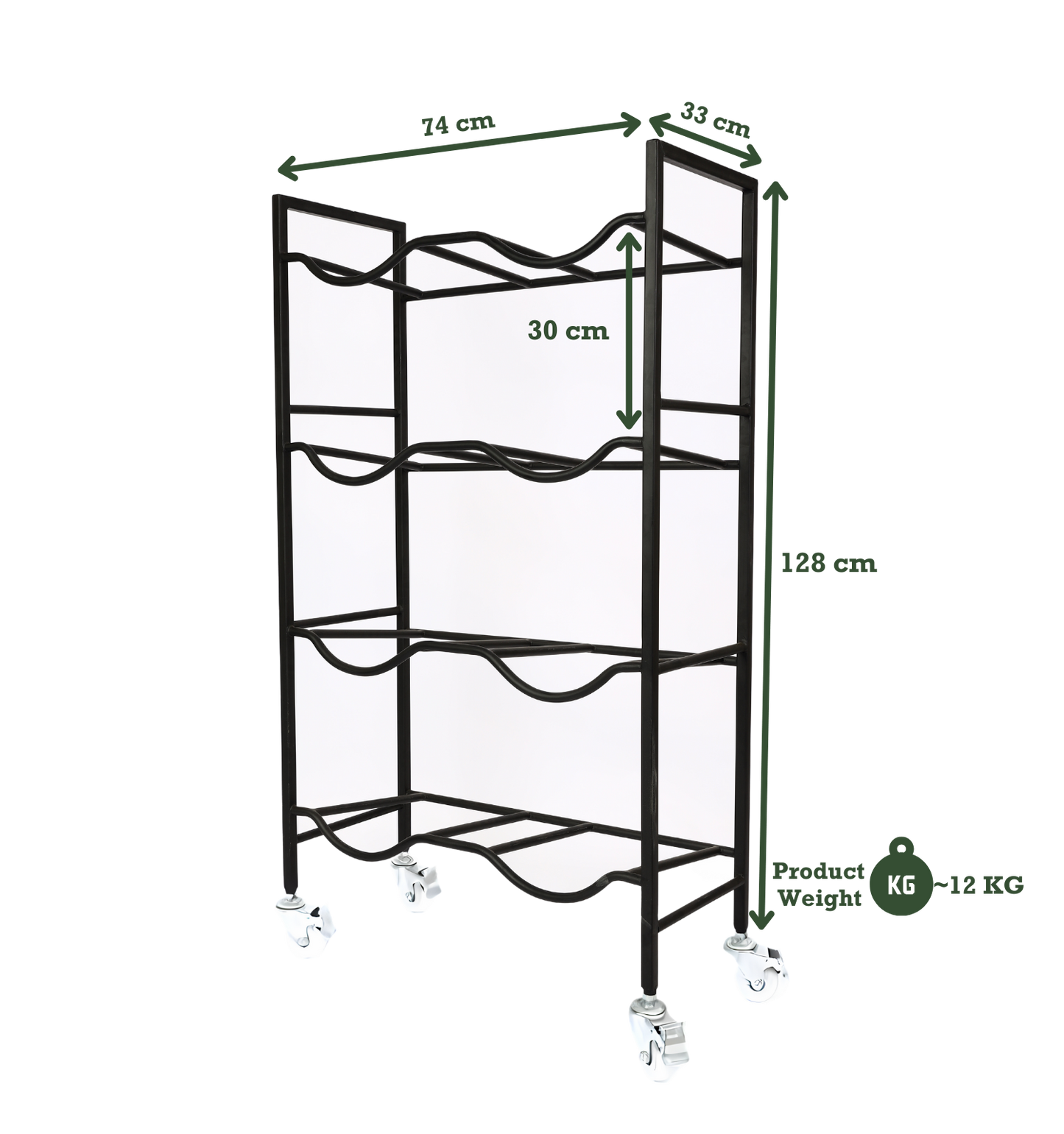 Dual 4-Tier WaterRack™ Premium with Wheels & Brakes