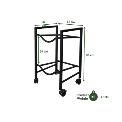 2-Tier Water Jug Rack with Wheels & Brakes