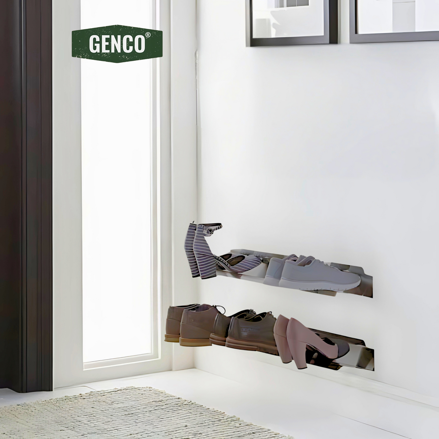Floating Iron Shoe Rack